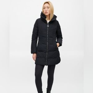 Genuine MONCLER Renne Black Down Filled Puffer Stand Collar Knee Length Jacket 4